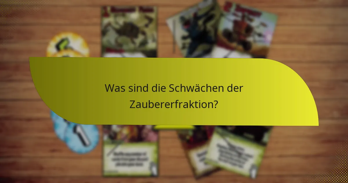 Was sind die Schwächen der Zaubererfraktion?