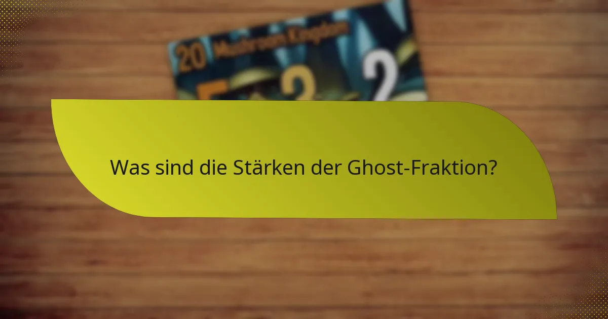 Welche Strategien können mit der Ghost-Fraktion eingesetzt werden?