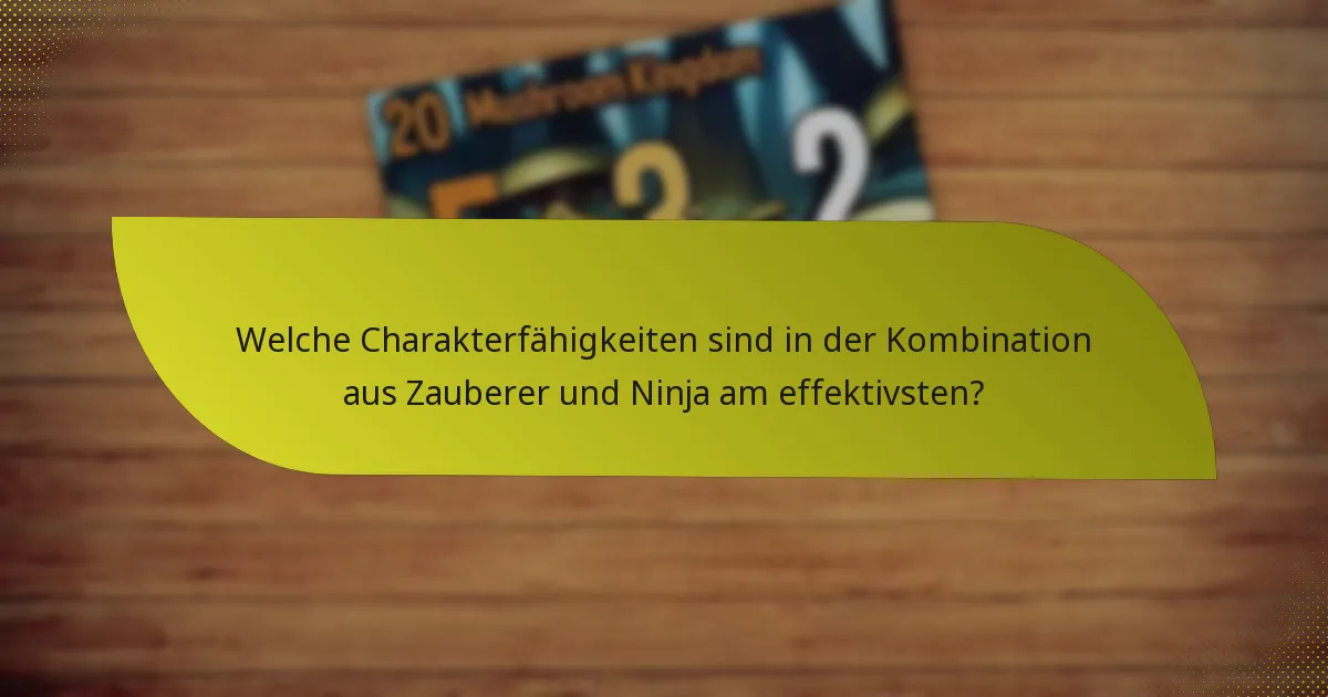 Wie können Spieler die Kombination aus Zauberer und Ninja kontern?